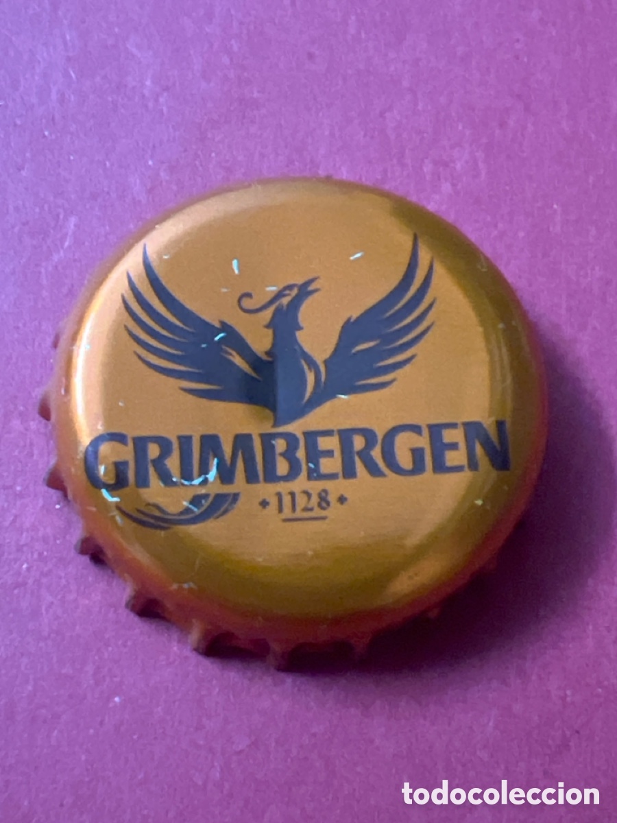 Coleccionismo de cervezas: T4/X50/E1. TAPON CORONA CAPSULA CHAPA CERVEZA GRIMBERGEN (B&Eacute;LGICA)