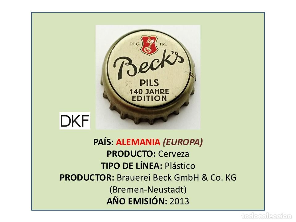 Coleccionismo de cervezas: TAPON CORONA CAPSULA CHAPA CERVEZA BECK'S PILS EDITION 140 ANIVERSARIO (ALEMANIA)