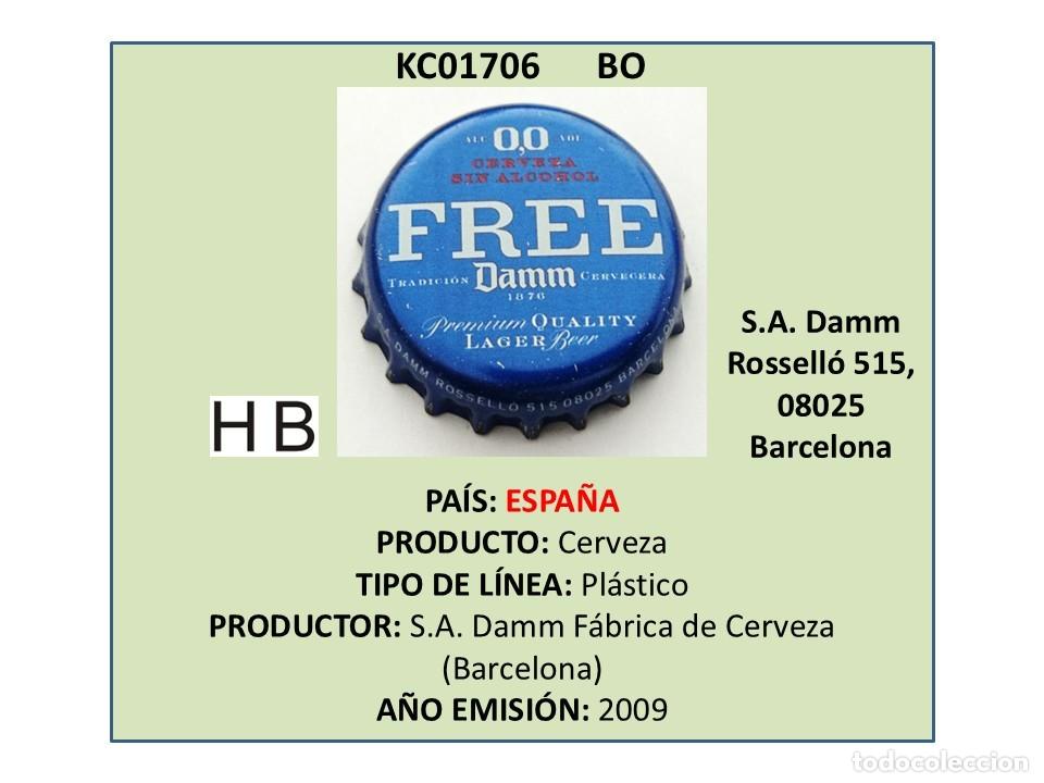 Coleccionismo de cervezas: TAPON CORONA CAPSULA CHAPA CERVEZA FREE DAMM 0,0 Alc. (ESPA&Ntilde;A)