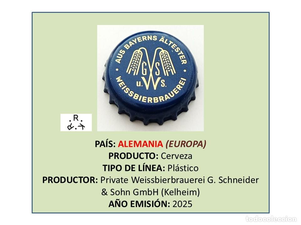Coleccionismo de cervezas: TAPON CORONA CAPSULA CHAPA CERVEZA SCHNEIDER HELLER WEISSE (ALEMANIA)