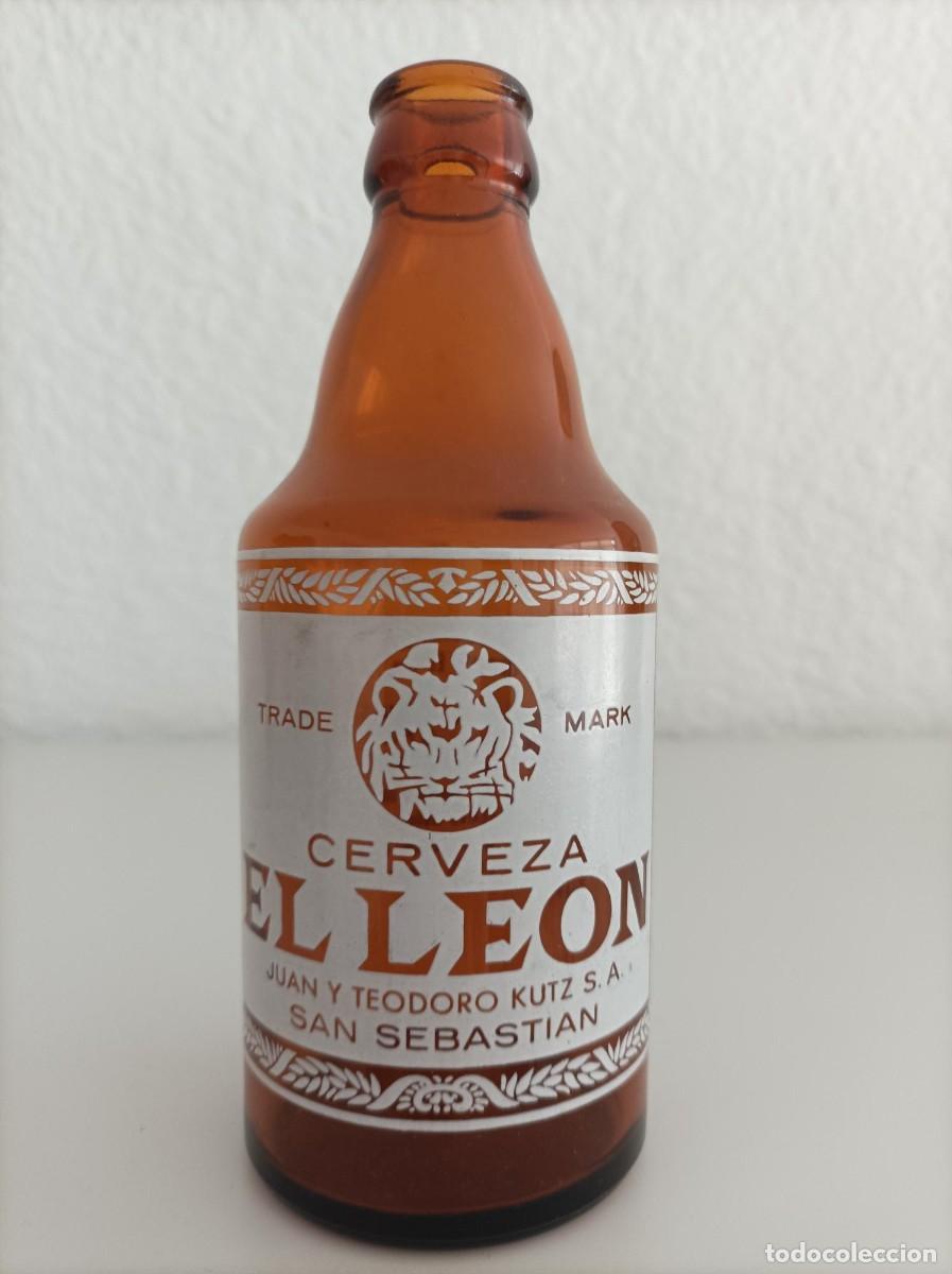 Coleccionismo de cervezas: Botella antigua de cerveza el Leon