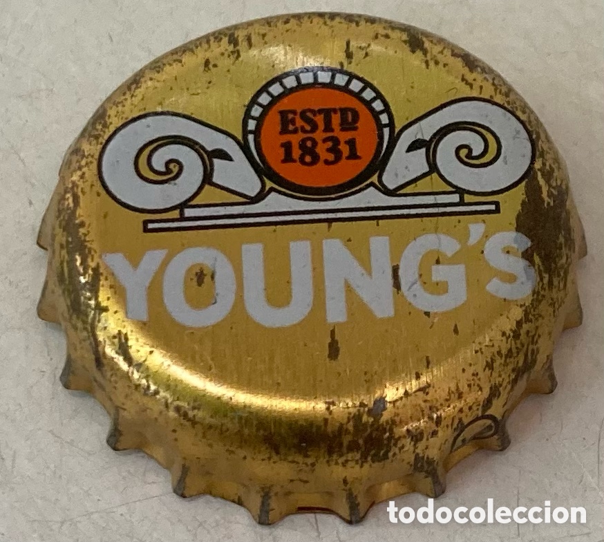 Coleccionismo de cervezas: BOTTLE CAP CHAPA TAP&Oacute;N BIERE CORONA CERVEZA BEER YOUNG'S.LONDON. REINO UNIDO.--LOTE N. 683--CARMANJO