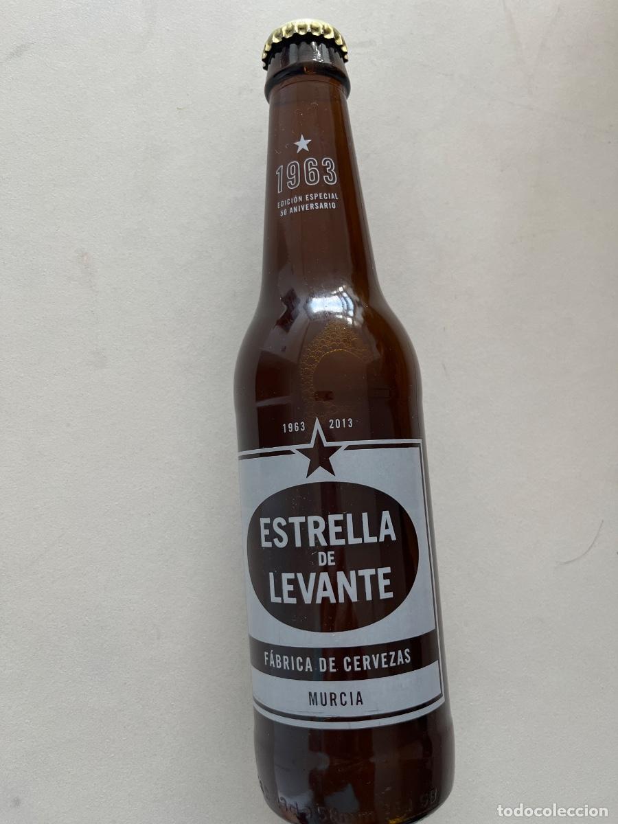 Coleccionismo de cervezas: Antiguo botell&iacute;n de colecci&oacute;n Estrella de Levante.