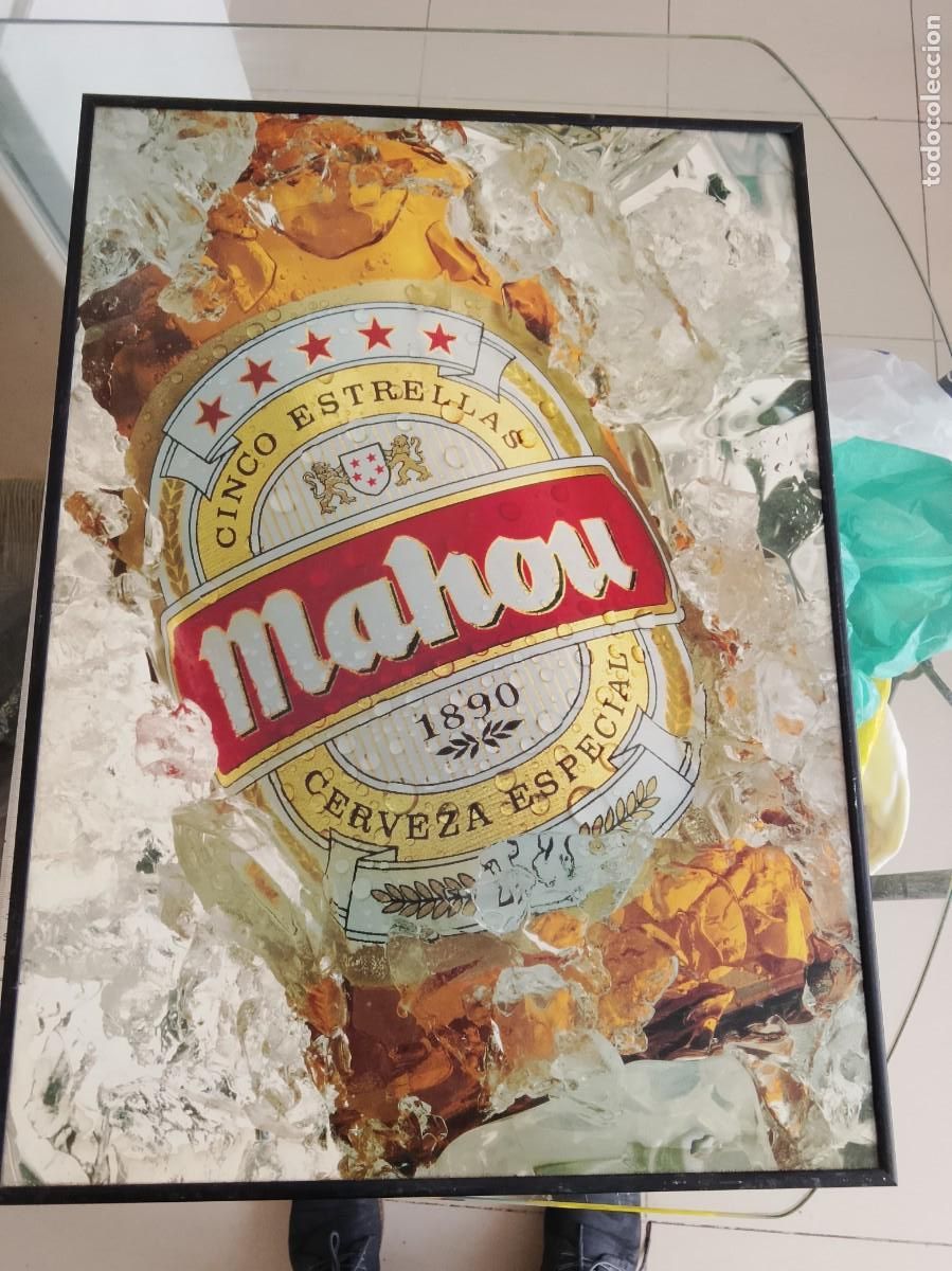 Coleccionismo de cervezas: Cartel cerveza Mahou cinco estrellas especial