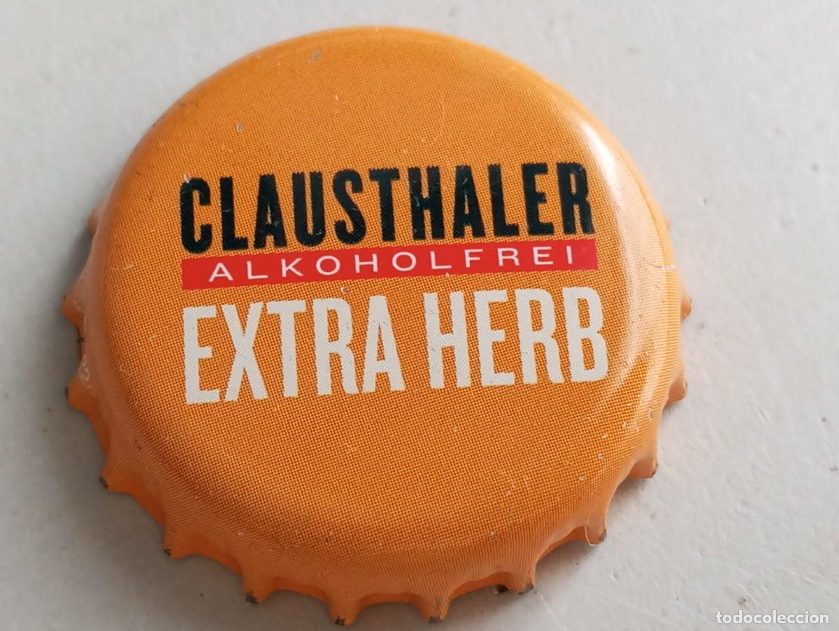 Coleccionismo de cervezas: Chapa tap&oacute;n corona de la cerveza alemana CLAUSTHALER ALKOHOLFREI EXTRA HERB