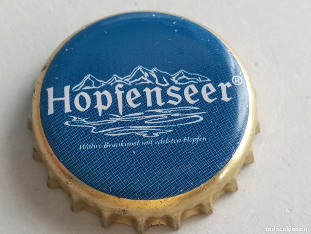 Coleccionismo de cervezas: Chapa tap&oacute;n corona de la cerveza alemana HOPFENSEER