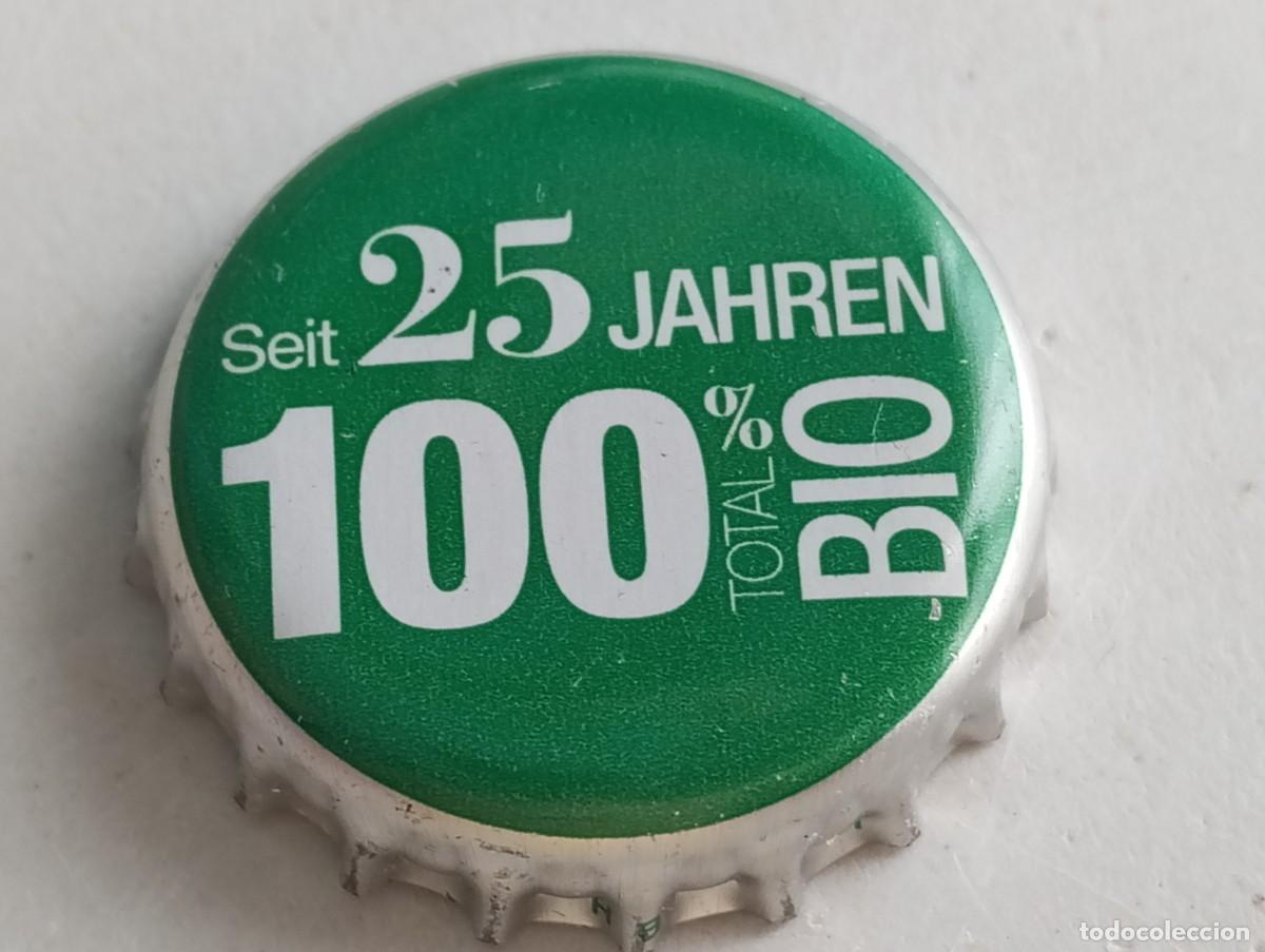 Coleccionismo de cervezas: Chapa tap&oacute;n corona de la cerveza alemana RIEDENBURGER SEIT 25 JAHREN 100% TOTAL BIO