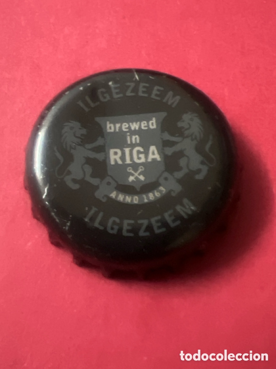 Coleccionismo de cervezas: T4/X46/H5. CHAPA CERVEZA - Ilgezeem brewed in Riga anno 1863