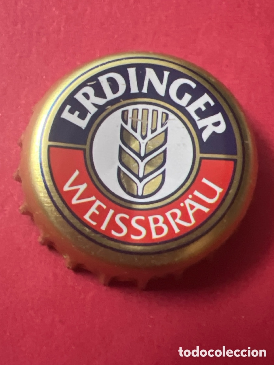 Coleccionismo de cervezas: T4/X45/H3. Chapa tap&oacute;n corona de la cerveza alemana ERDINGER WEISSBR&Auml;U