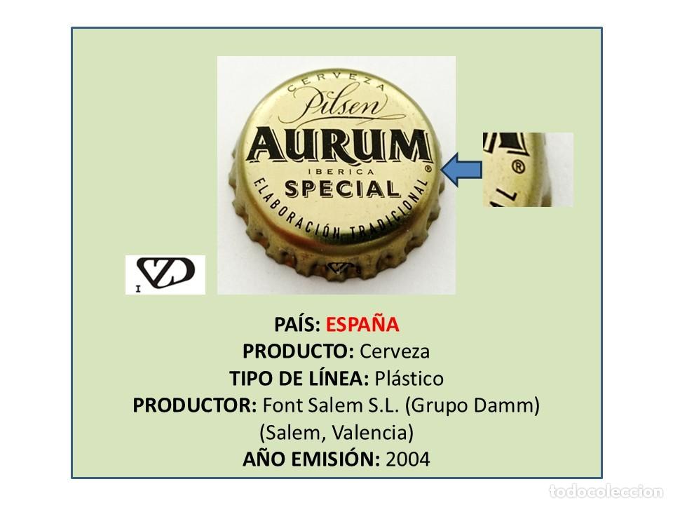 Coleccionismo de cervezas: TAPON CORONA CAPSULA CHAPA CERVEZA AURUM PILSEN SPECIAL(ESPA&Ntilde;A)