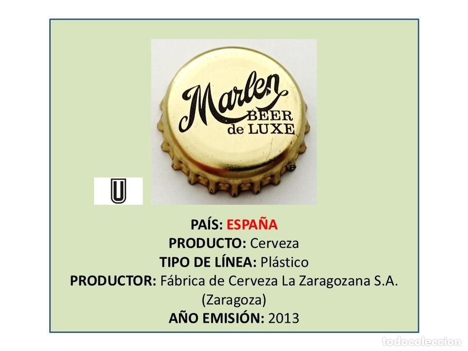 Coleccionismo de cervezas: TAPON CORONA CAPSULA CHAPA CERVEZA MARLEN (ESPA&Ntilde;A)