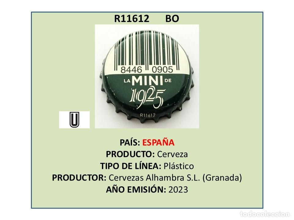 Coleccionismo de cervezas: TAPON CORONA CAPSULA CHAPA CERVEZA ALHAMBRA LA MINI DE 1925 (ESPA&Ntilde;A)