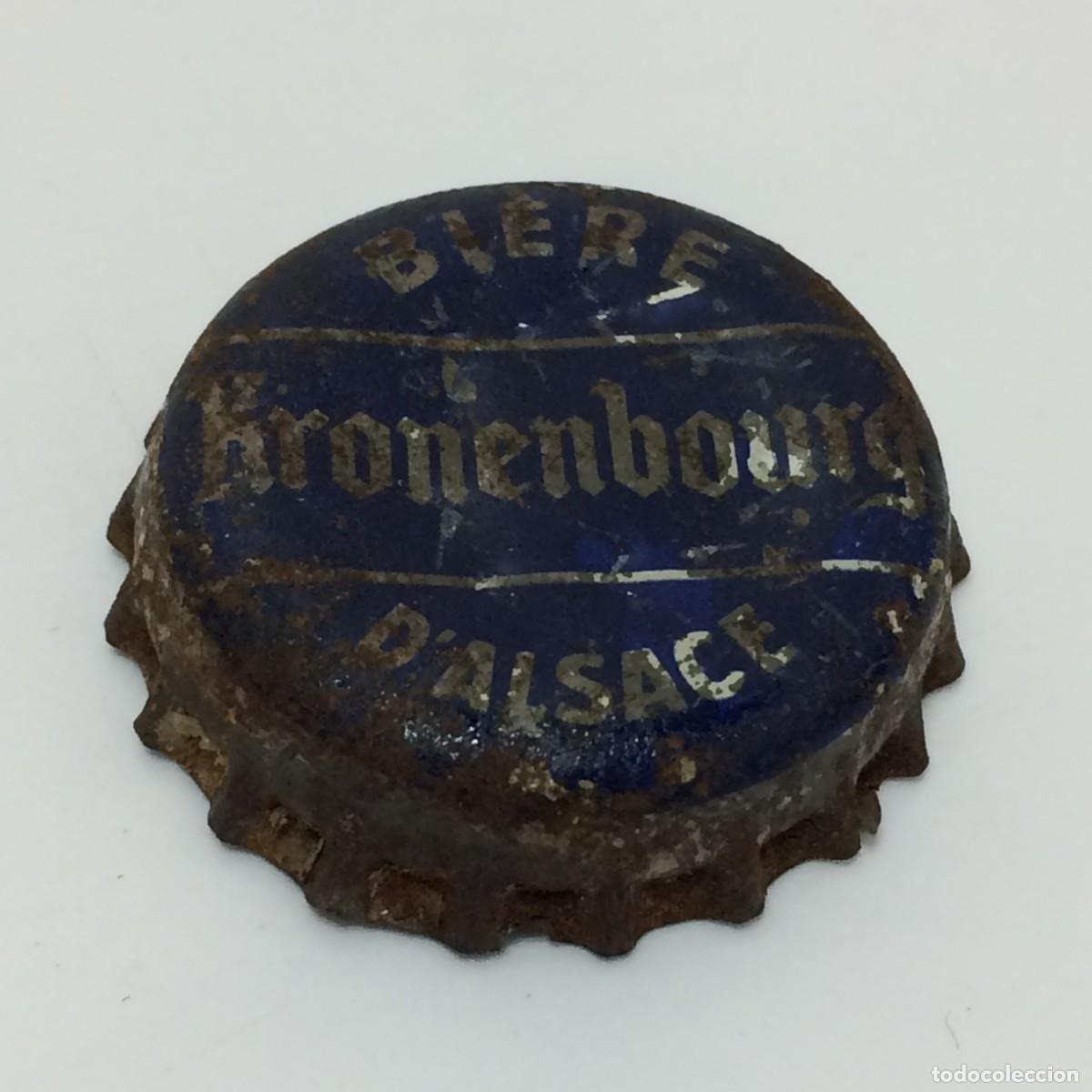 Coleccionismo de cervezas: Chapa Cerveza KRONENBOURG (Alsacia, Francia)