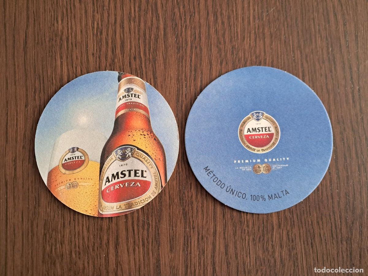 Coleccionismo de cervezas: posavasos de cerveza, amstel, m&eacute;todo &uacute;nico 100% malta.