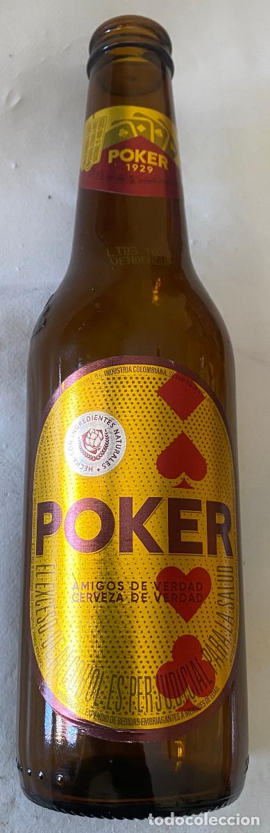Collectable Beer: Botella de cerveza P&oacute;ker. Bogot&aacute;, Colombia. 33 cl. A&ntilde;o 2025. Vac&iacute;a con chapa. Buen estado.