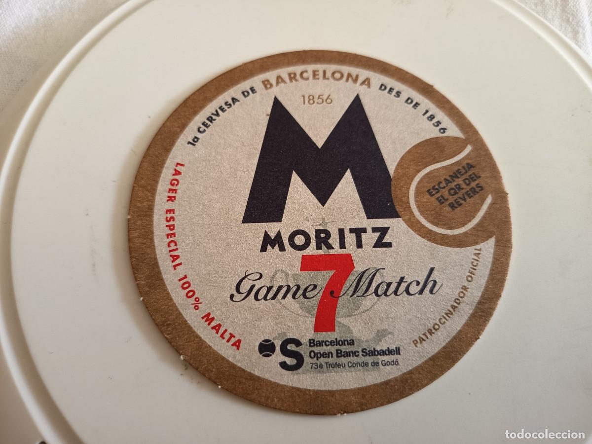 Collectable Beer: POSAVASOS CERVEZA MORITZ OPEN BARCELONA