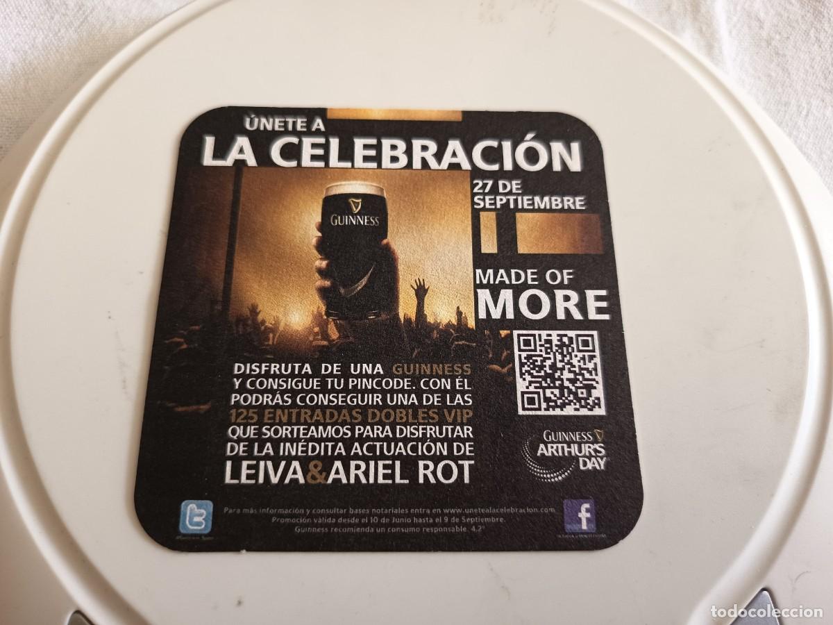 Collectionnisme de bi&egrave;res: POSAVASOS CERVEZA GUINNESS -LEIVA+ARIEL ROT