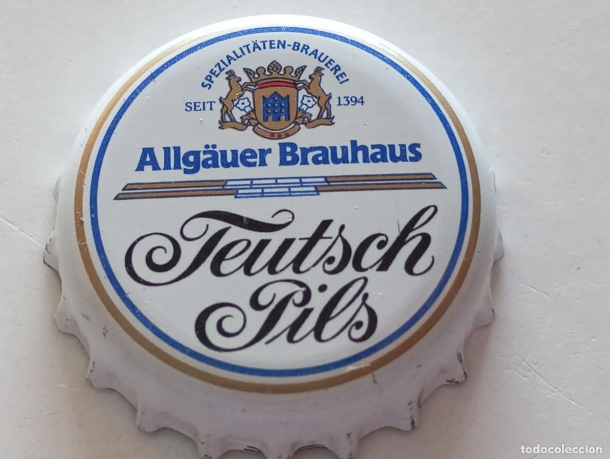 Coleccionismo de cervezas: Chapa tap&oacute;n corona de la cerveza alemana ALLG&Auml;UER BRAUHAUS TEUTSCH PILS