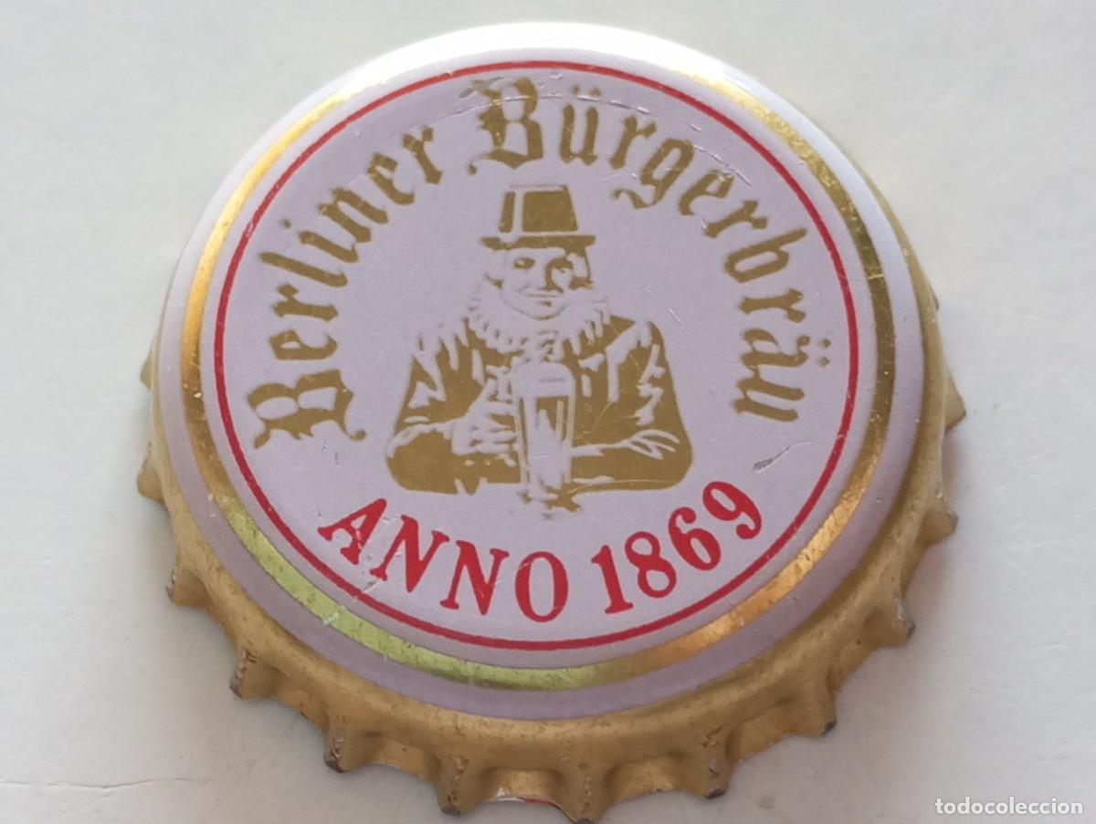 Coleccionismo de cervezas: Chapa tap&oacute;n corona de la cerveza alemana BERLINER B&Uuml;RGERBR&Auml;U ANNO 1869