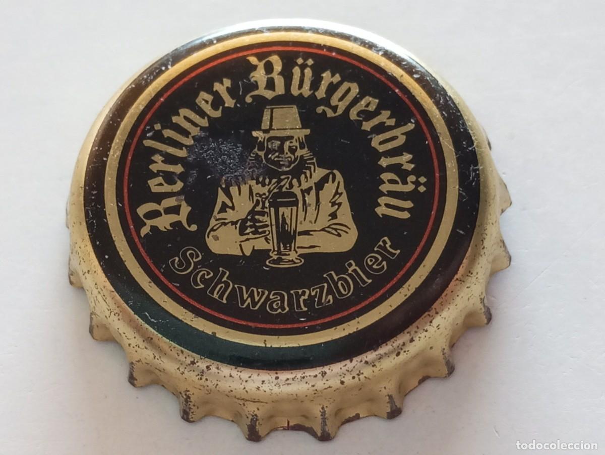 Coleccionismo de cervezas: Chapa tap&oacute;n corona de la cerveza alemana BERLINER B&Uuml;RGERBR&Auml;U SCHWARZBIER