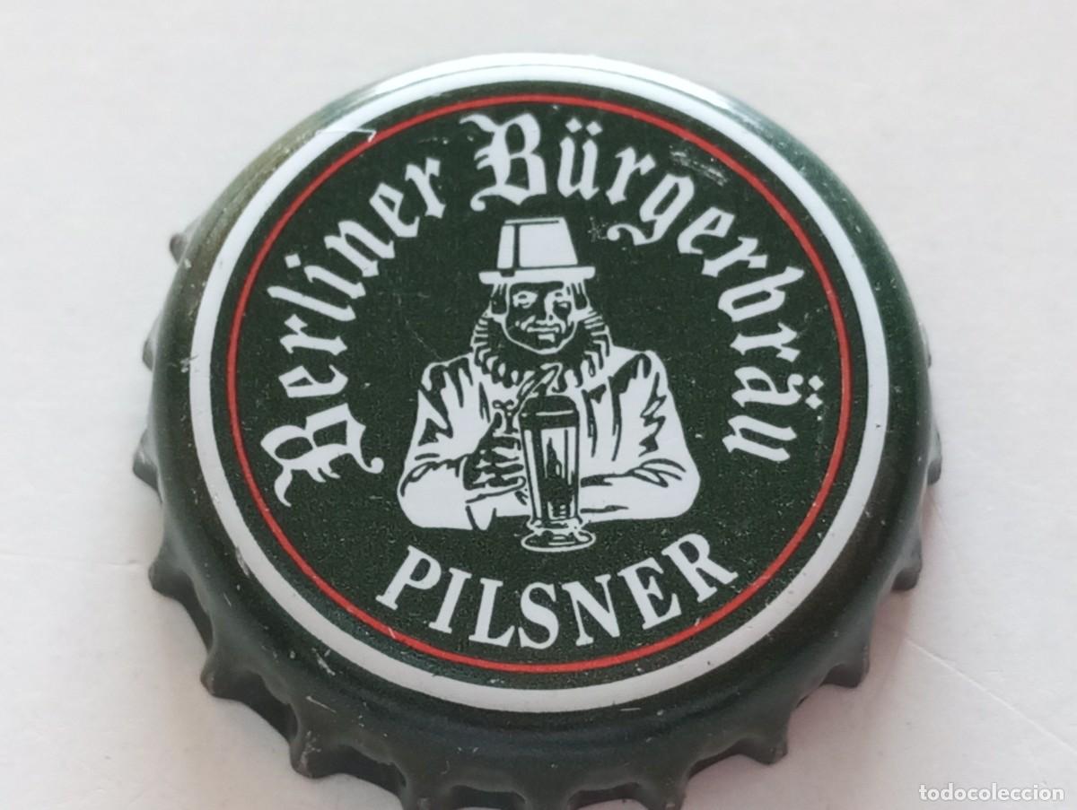 Coleccionismo de cervezas: Chapa tap&oacute;n corona de la cerveza alemana BERLINER B&Uuml;RGERBR&Auml;U PILSNER
