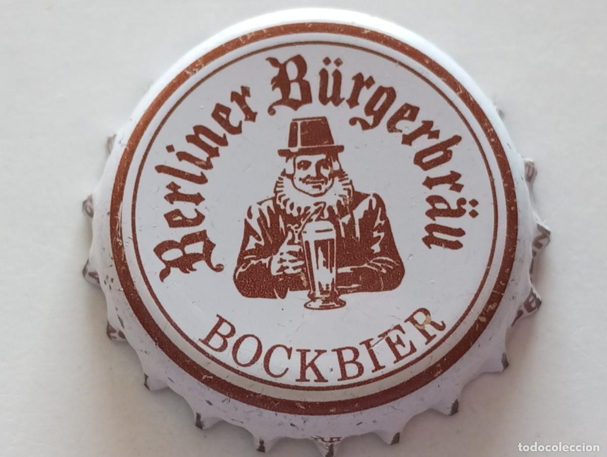 Coleccionismo de cervezas: Chapa tap&oacute;n corona de la cerveza alemana BERLINER B&Uuml;RGERBR&Auml;U BOCKBIER