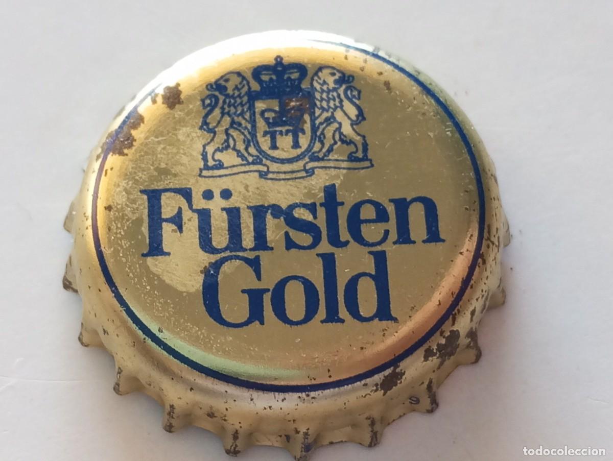 Coleccionismo de cervezas: Chapa tap&oacute;n corona de la cerveza alemana F&Uuml;RSTEN GOLD