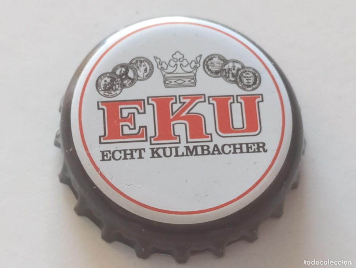 Coleccionismo de cervezas: Chapa tap&oacute;n corona de la cerveza alemana EKU ECHT KULMBACHER (falda negra)