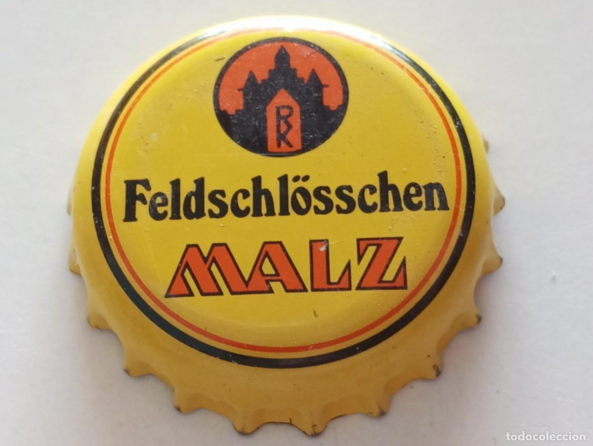 Coleccionismo de cervezas: Chapa tap&oacute;n corona de la cerveza alemana FELDSCHL&Ouml;SSCHEN MALZ