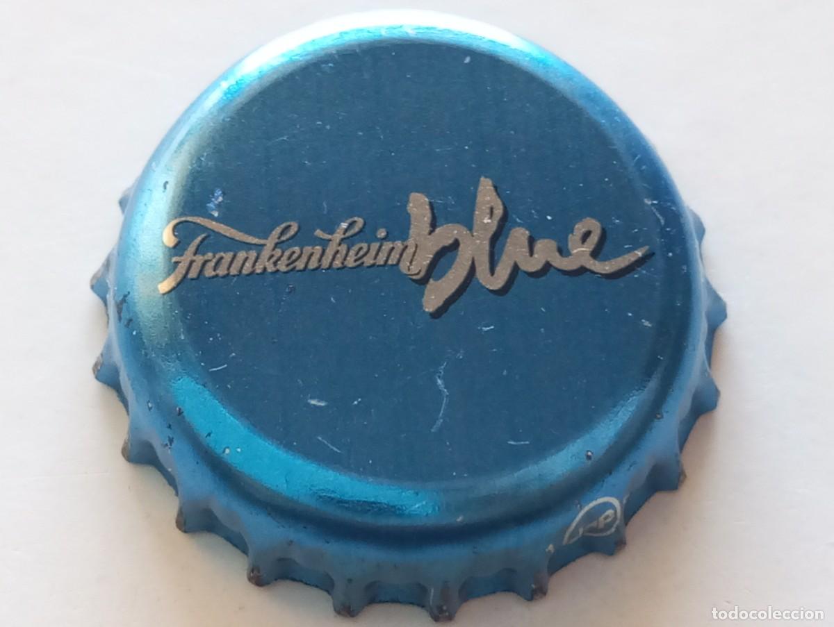 Coleccionismo de cervezas: Chapa tap&oacute;n corona de la cerveza alemana FRANKENHEIM BLUE