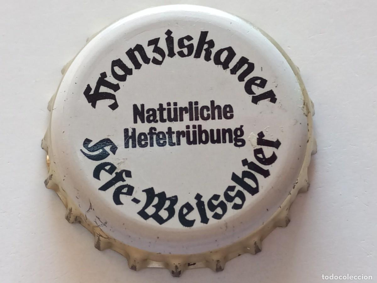 Coleccionismo de cervezas: Chapa tap&oacute;n corona de la cerveza alemana FRANZISKANER HEFE-WEISSBIER NAT&Uuml;RLICHE HEFETR&Uuml;BUNG