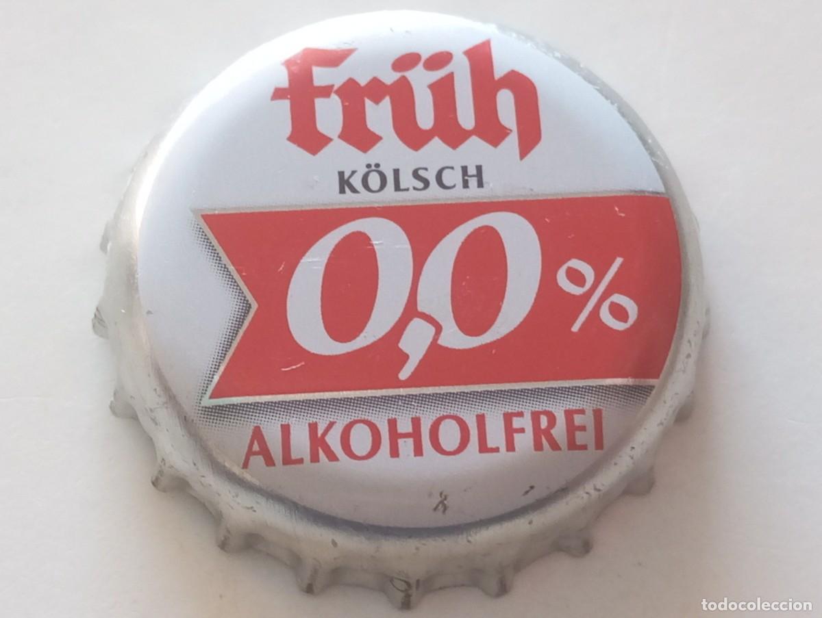 Coleccionismo de cervezas: Chapa tap&oacute;n corona de la cerveza alemana FR&Uuml;H K&Ouml;LSCH 0,0% ALKOHOLFREI