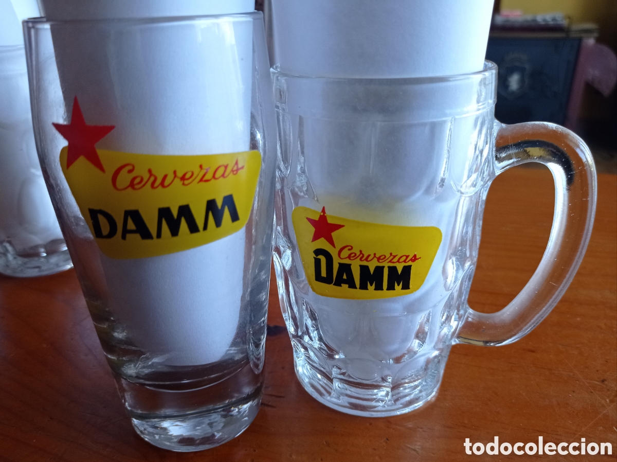 Coleccionismo de cervezas: CERVEZA DAMM JARRA Y VASO