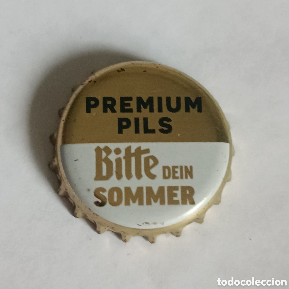 Coleccionismo de cervezas: Chapa Bitte dein Sommer Premium Pils - Foto 1