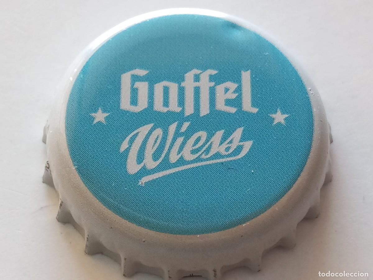 Coleccionismo de cervezas: Chapa tap&oacute;n corona de la cerveza alemana GAFFEL WEISS