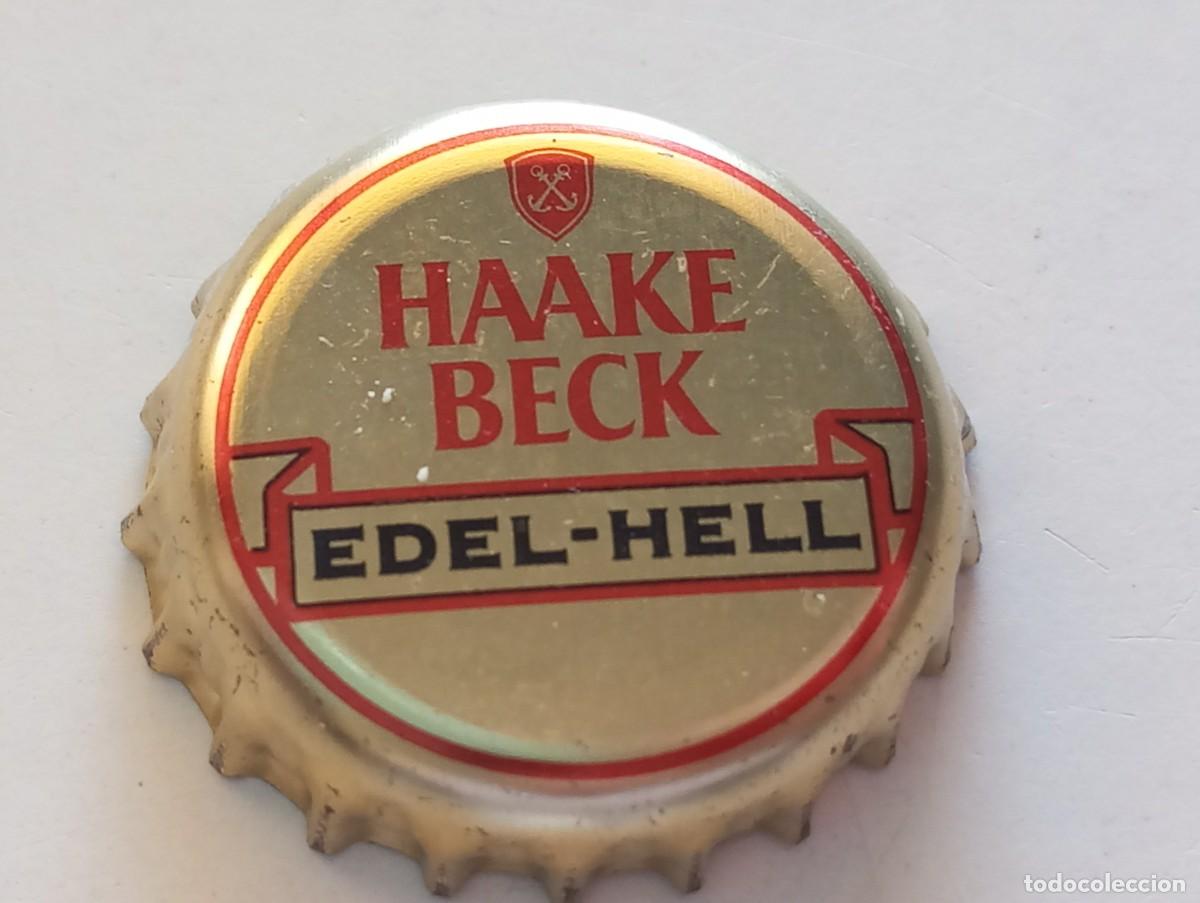Coleccionismo de cervezas: Chapa tap&oacute;n corona de la cerveza alemana HAAKE BECK EDEL-HELL