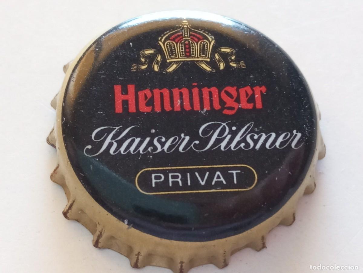 Coleccionismo de cervezas: Chapa tap&oacute;n corona de la cerveza alemana HENNINGER KAISER PILSNER PRIVAT