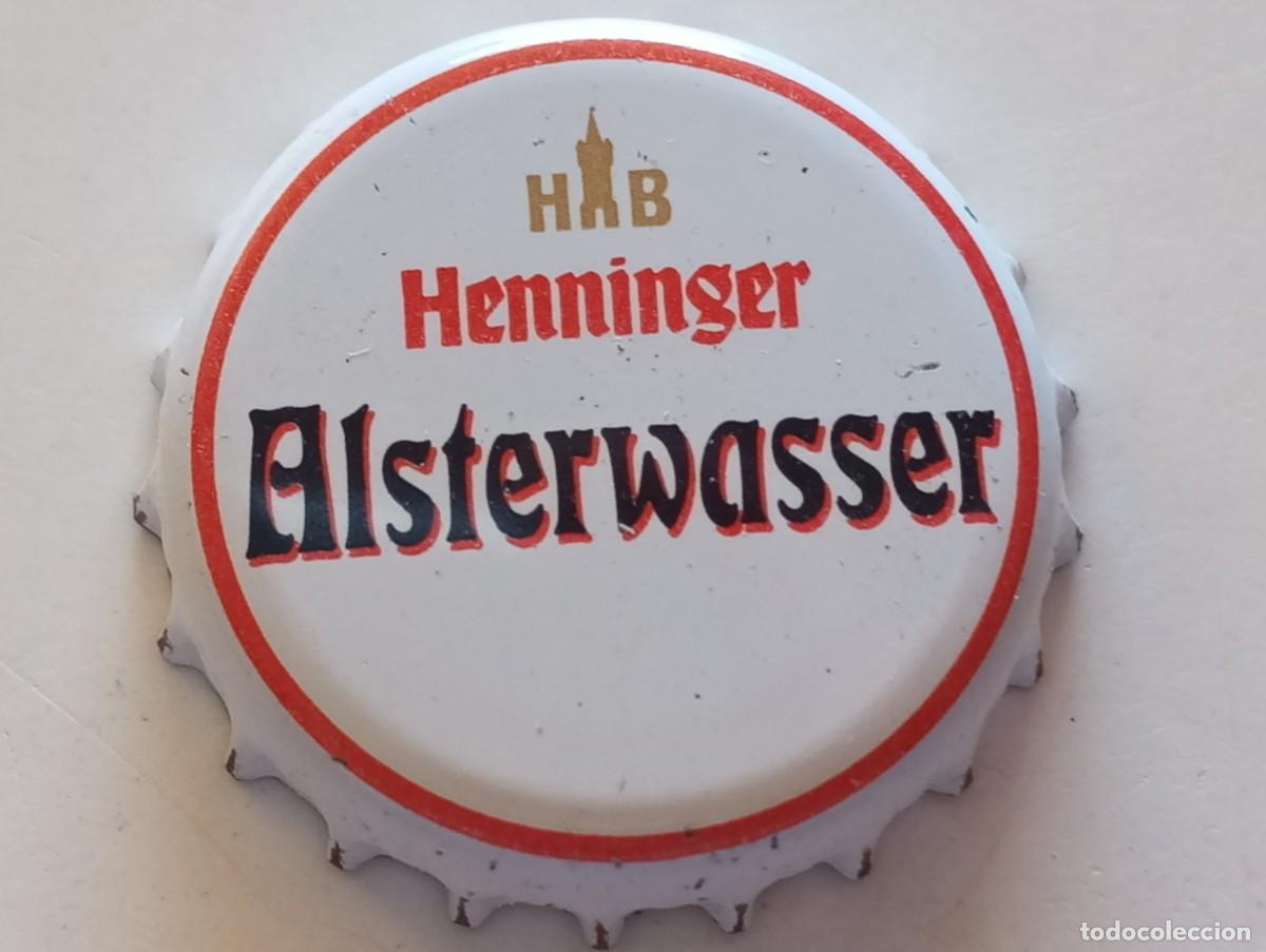 Coleccionismo de cervezas: Chapa tap&oacute;n corona de la cerveza alemana HENNINGER ALSTERWASSER