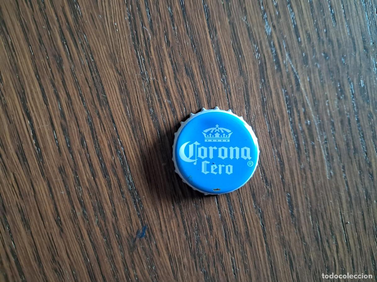 Coleccionismo de cervezas: chapa tap&oacute;n corona de cerveza, corona, cero.