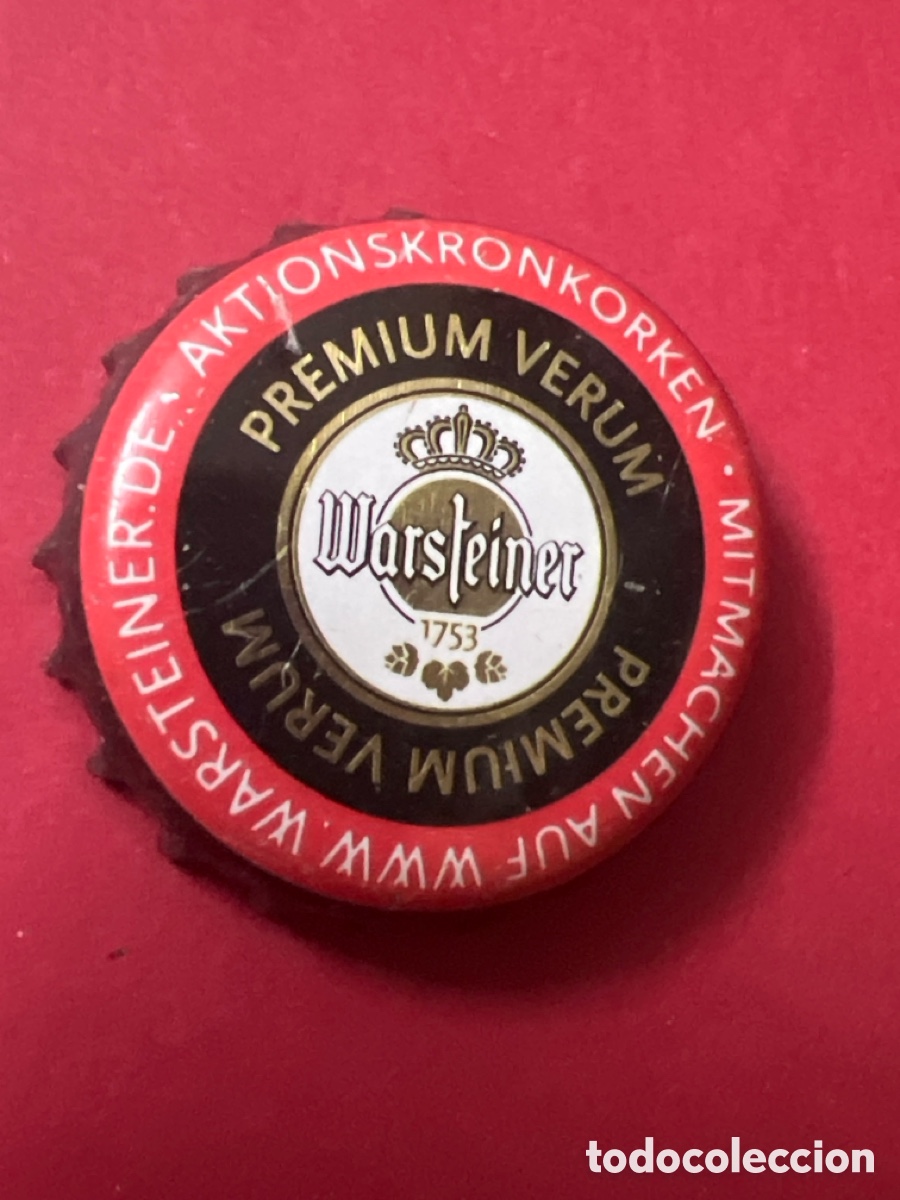 Coleccionismo de cervezas: T4/X59/D5. Chapa tap&oacute;n corona de la cerveza alemana WARSTEINER PREMIUM BEER