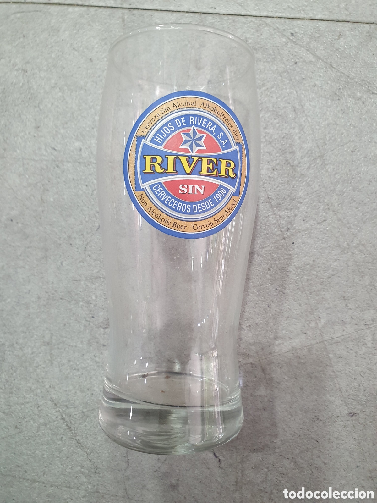 Coleccionismo de cervezas: Vaso de cristal River Estrella Galicia. (L0)