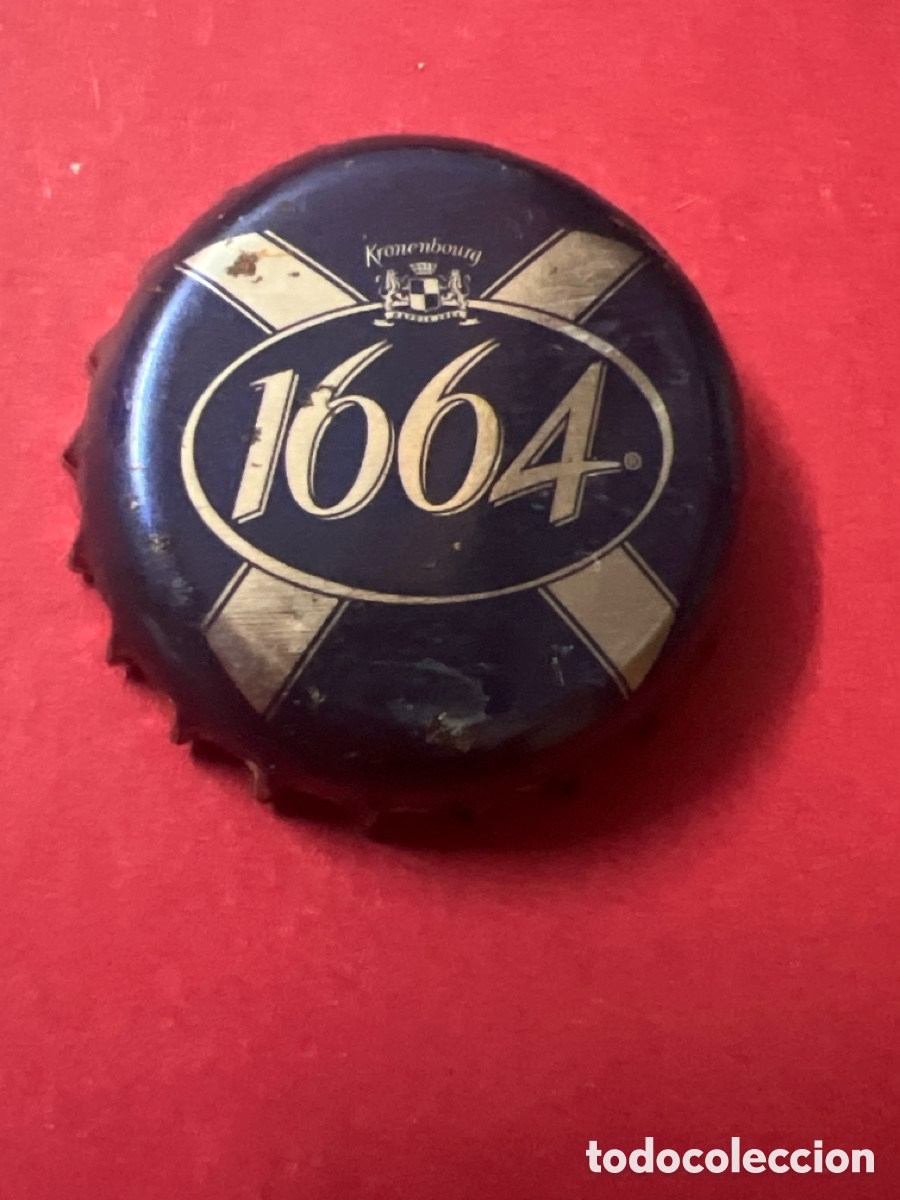 Coleccionismo de cervezas: T4/X58/E3. Chapa tap&oacute;n corona de la cerveza francesa KRONENBOURG 1664