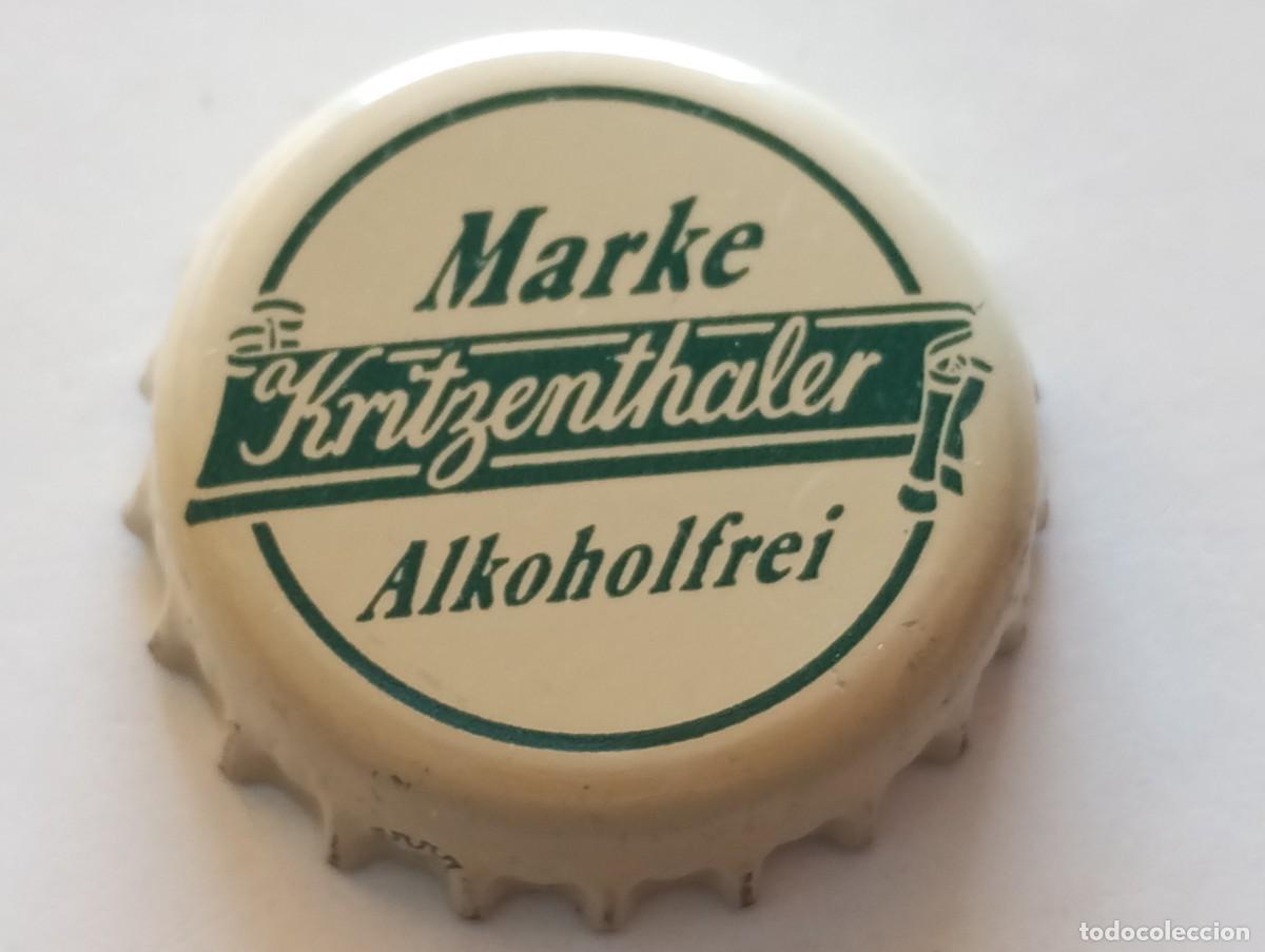 Coleccionismo de cervezas: Chapa tap&oacute;n corona de la cerveza alemana KRITZENTHALER ALKOHOLFREI
