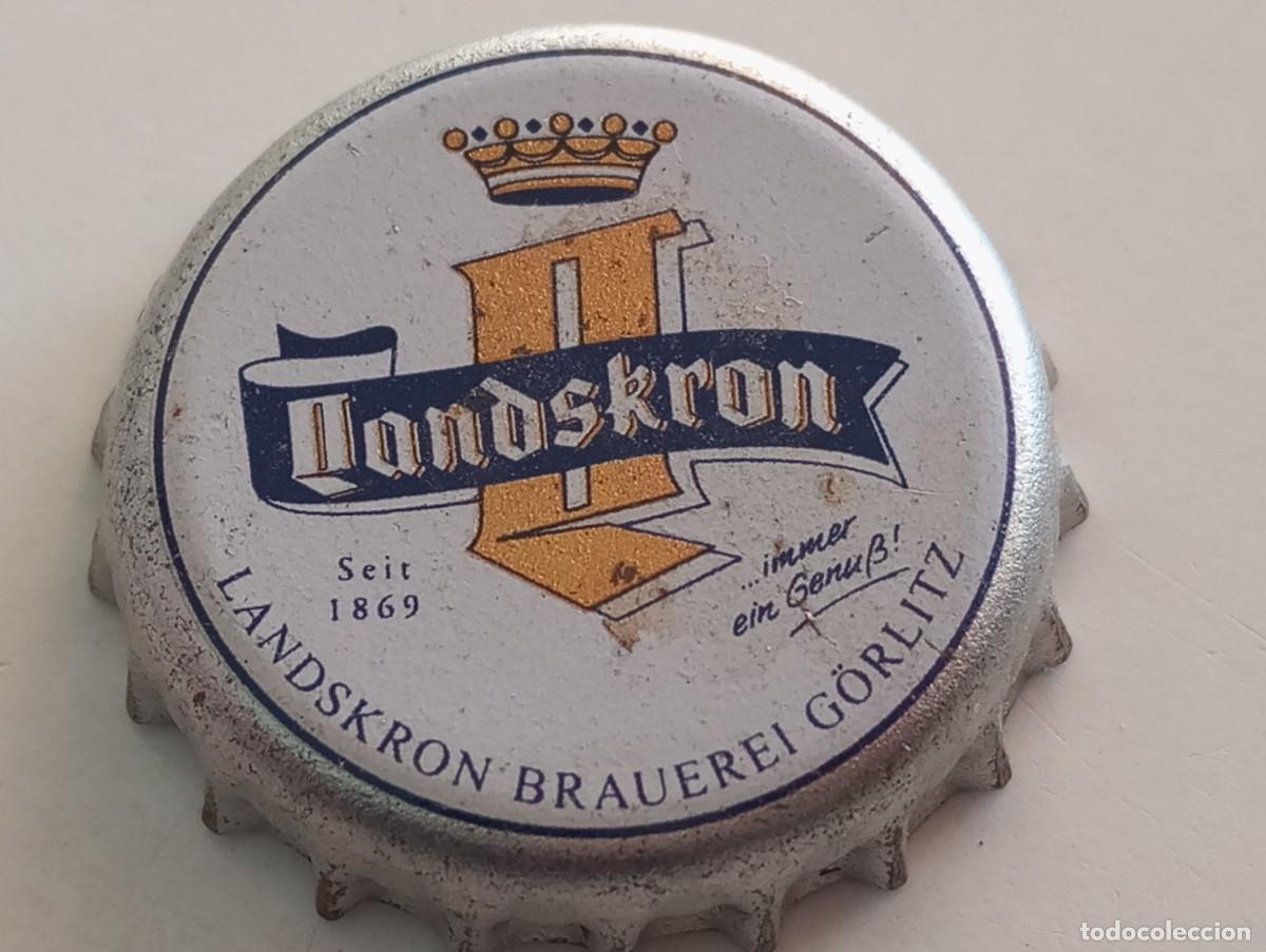 Coleccionismo de cervezas: Chapa tap&oacute;n corona de la cerveza alemana LANDSKRON BRAUEREI G&Ouml;RLITZ SEIT 1869
