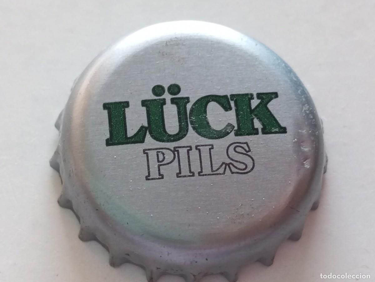 Coleccionismo de cervezas: Chapa tap&oacute;n corona de la cerveza alemana L&Uuml;CK PILS