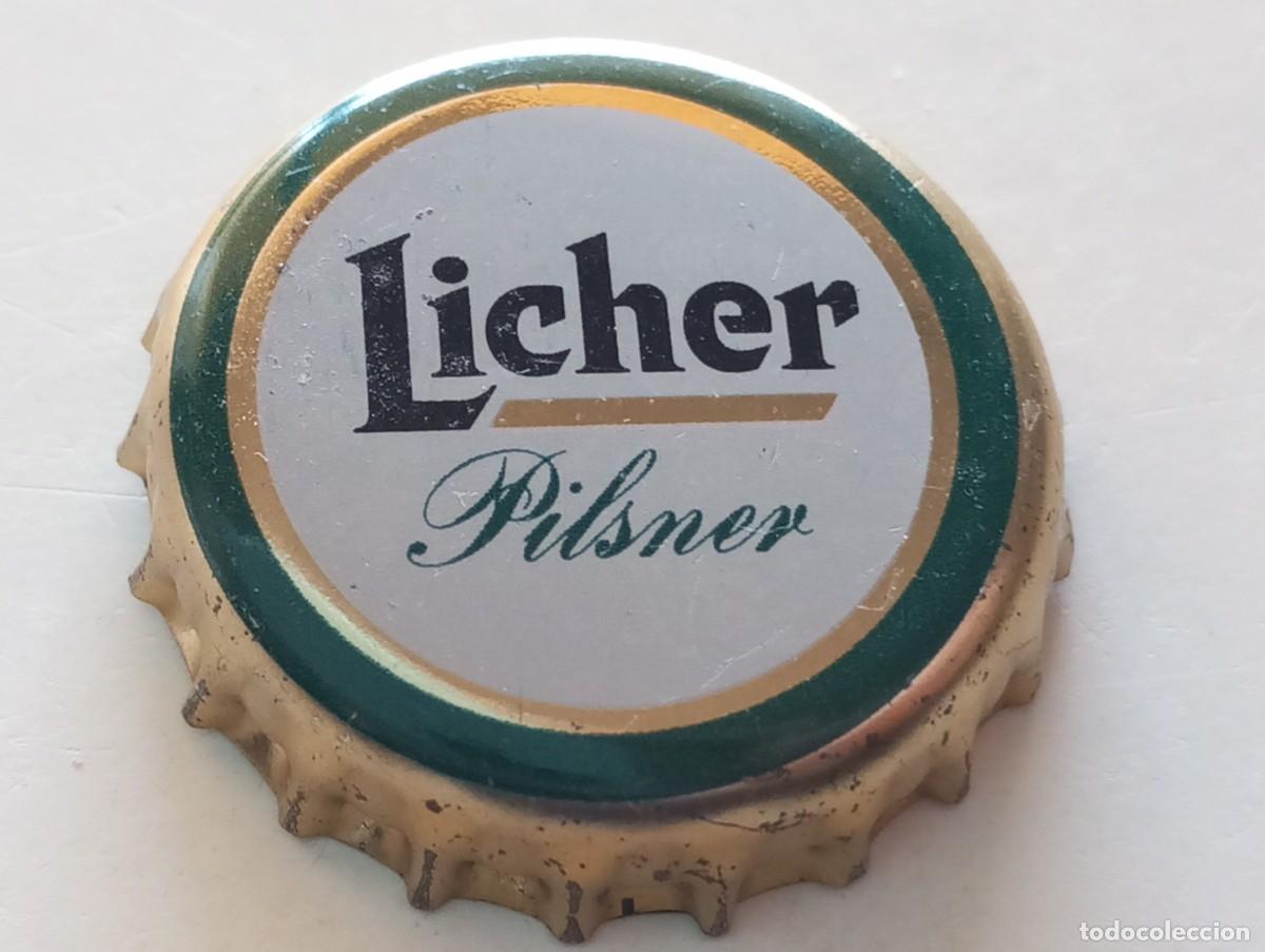 Coleccionismo de cervezas: Chapa tap&oacute;n corona de la cerveza alemana LICHER PILSNER