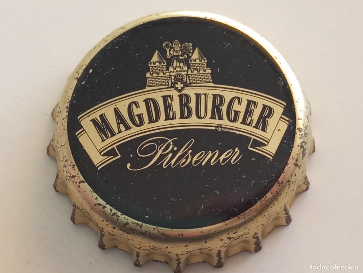 Coleccionismo de cervezas: Chapa tap&oacute;n corona de la cerveza alemana MAGDEBURGER PILSENER