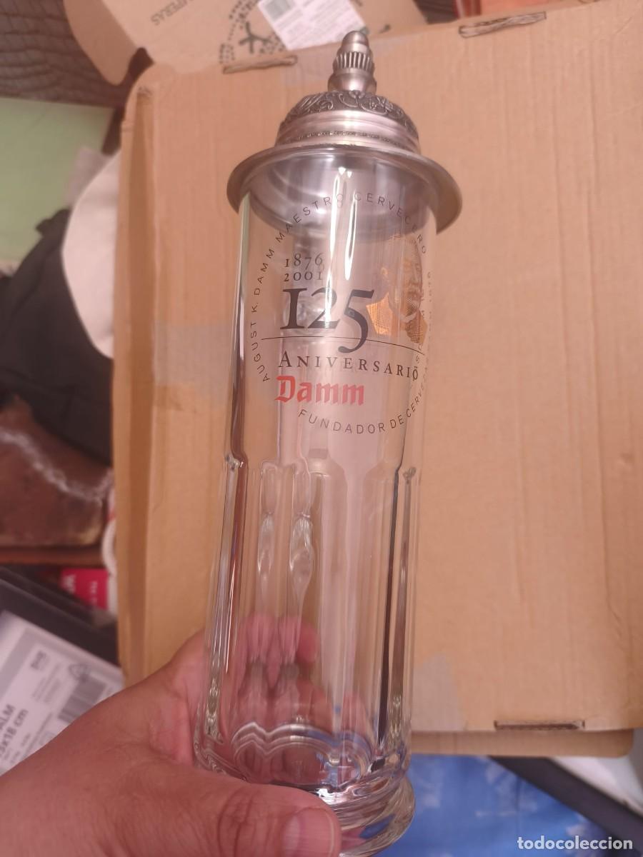 Coleccionismo de cervezas: JARRA CON TAPA 125 ANIVERSARIO CERVEZA DAMM
