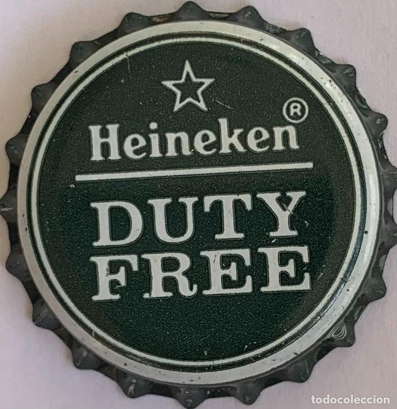 Coleccionismo de cervezas: Antigua Chapa de cerveza Heineken Duty Free (de 1979) factor&iacute;a CCC3