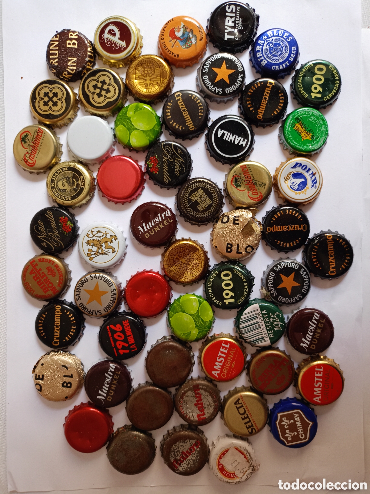 Coleccionismo de cervezas: Gran lote chapas tap&oacute;n corona cerveza birra beer
